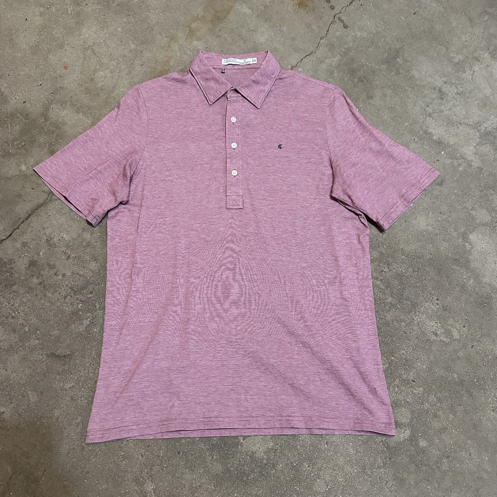 CRIQUET Polo Shirt Mens M Heather Gray Red Cotton Stretch Preppy Golf LOT OF 2 - Picture 8 of 13